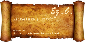 Szihelszky Ottó névjegykártya