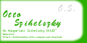otto szihelszky business card